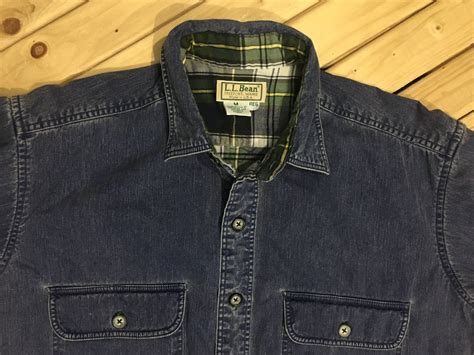 Ll Bean Flannel Lined Shirt Made In Usa