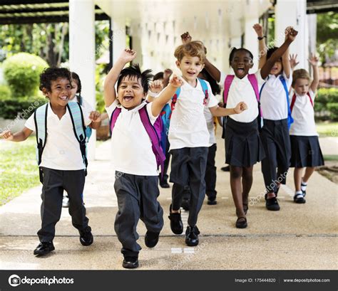 Happy Kids Elementary School Original Photoset — Stock