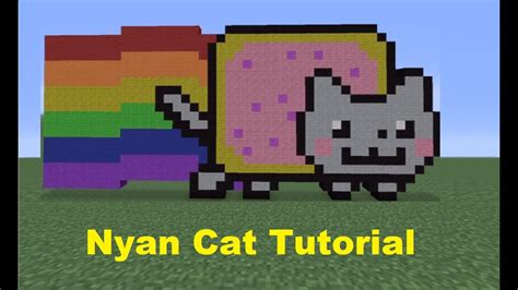 Minecraft Pixel Art Nyan Cat Tutorial Remake Youtube