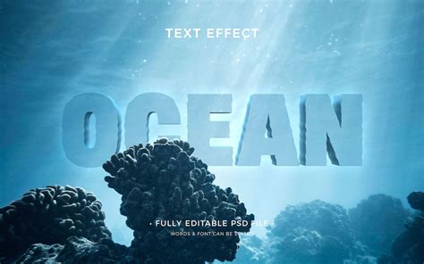 Premium Psd Underwater Text Effect