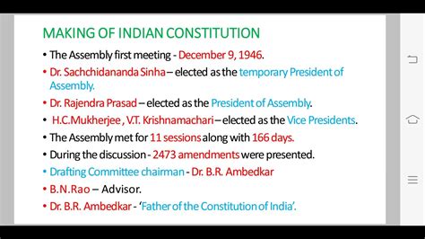 Making Of Indian Constitution Indian Polity Youtube