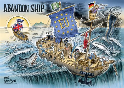 Abandon Ship Brexit Classic Ben Garrison Cartoon Ben Garrison Collection Opensea