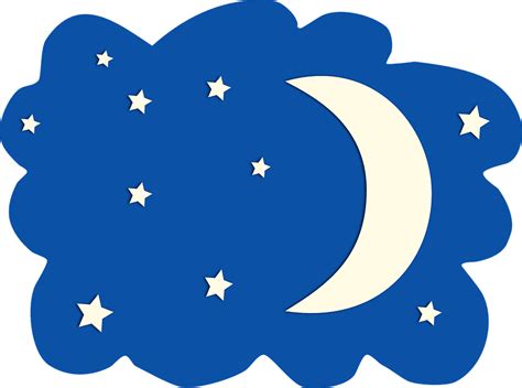 Lua Estrelas Céu Gráfico Vetorial Grátis No Pixabay