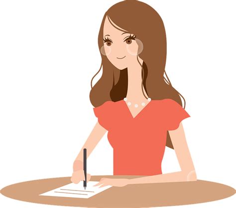 Woman Writing Letter Clipart Woman Png Download Full Size Clipart