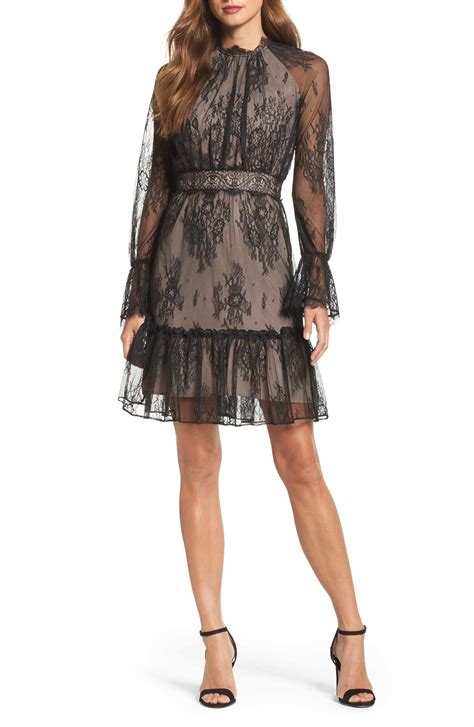 Shoshanna Floral Medallion Lace Fit And Flare Dress Nordstrom Lace