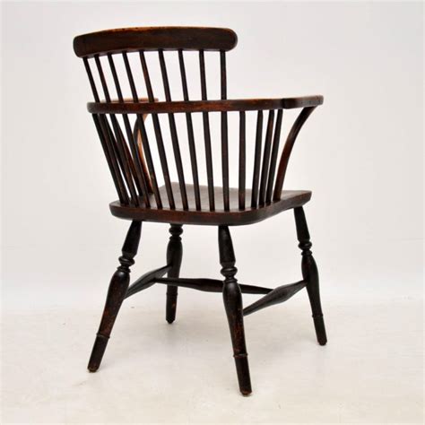 Antique Elm Spindle Back Windsor Chair Marylebone Antiques