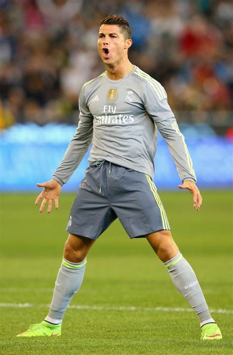 Cristiano Ronaldo Cr7 Celebrates A Goal Real Madrid 2015 Away Shirt