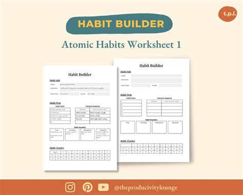 Atomic Habit Tracker Atomic Habits By James Clear Habit Worksheet Daily