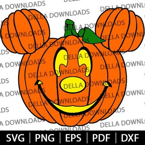 Mickey Mouse Pumpkin Head Svg Pdf Png Eps Dxf Etsy