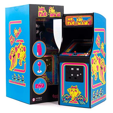 Quarter Arcades Official Ms Pac Man 14 Sized Mini Arcade Cabinet By