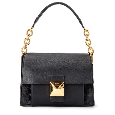 Furla Furla Diva S Mini Shoulder Bag In Black Leather Nero 11055531