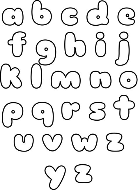 Lowercase Bubble Letters Printable Nerdy Caterpillar Tipos De