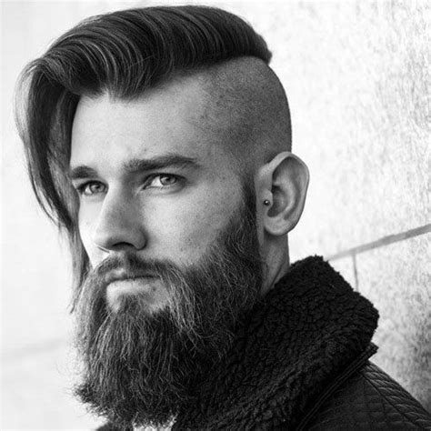 Beard Comb Over Shaved Sides Best Undercut Hairstyles New Long