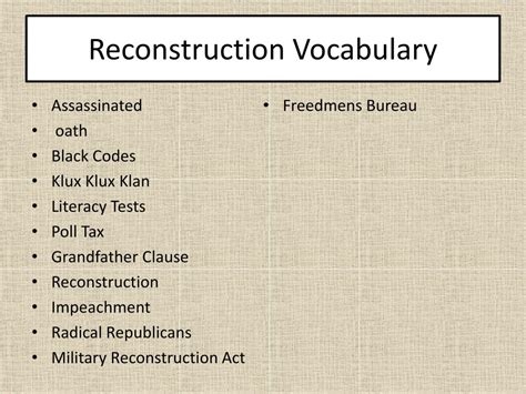Ppt Reconstruction Powerpoint Presentation Free Download Id2651008