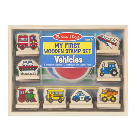 My First Wooden Stamp Set Vehicles Melissa And Doug Puzzle Warehouse