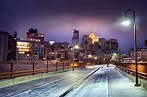 Fotos Vereinigte Staaten Minneapolis Minnesota Winter Brücke Zaun