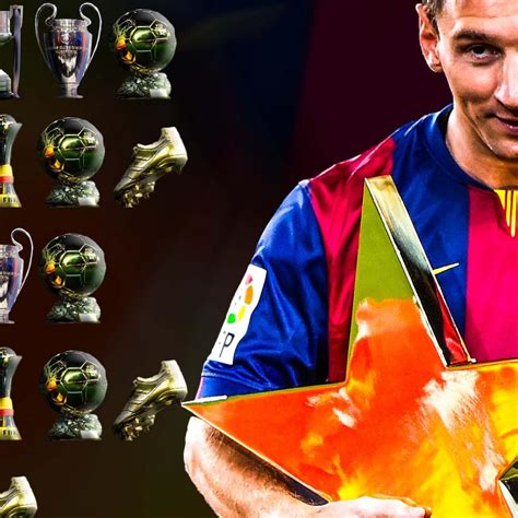 Lionel Messi Exploring Barcelona Forwards Trophy Cabinet 10 Years