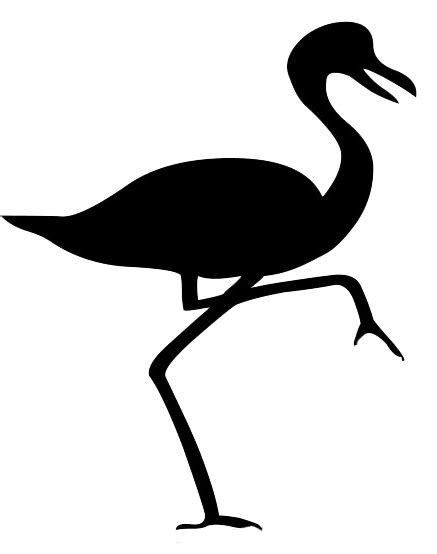 Download Bird Silhouette Flamingo Transparent Png Stickpng