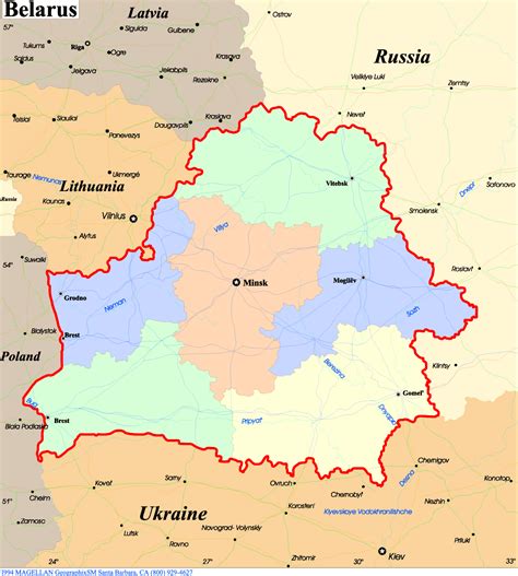 Belarus Political Map Mapsofnet