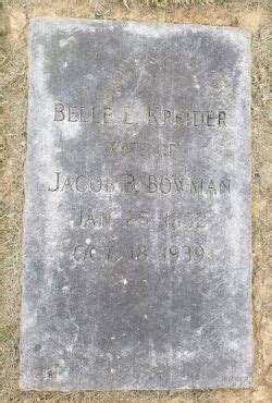 Arabella Elizabeth Belle Kreider Bowman 1852 1939 Mémorial Find a