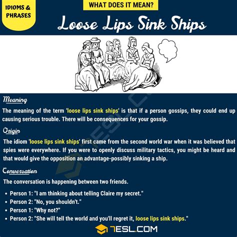 Loose Lips Sink Ships Meaning Do You Know What This Idiom Means