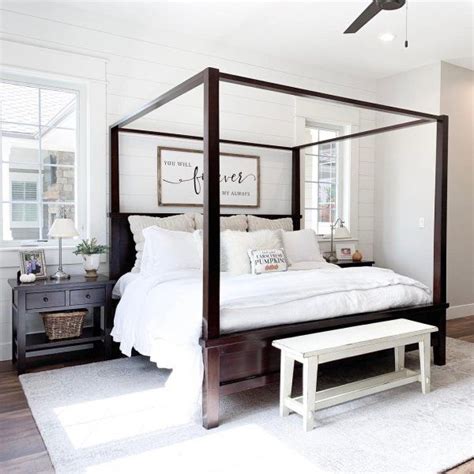 Farmhouse Canopy Bed Wooden Beds Pottery Barn Black Canopy Beds
