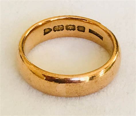 Stunning Heavy Antique 22ct Gold Wedding Ring London 1907 Reserved