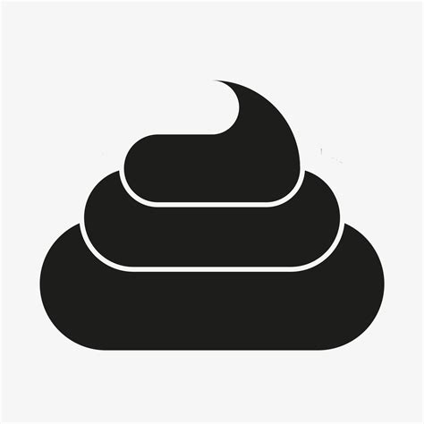 Simple Black Poo Vector Icon Isolated On White Background Poop Symbol