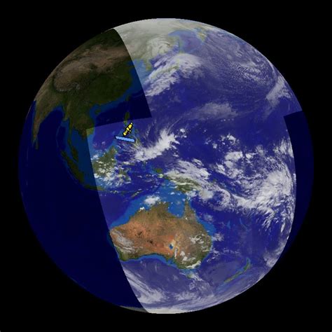 Polar Orbiting Noaa 17 Satellite Coverage Science On A Sphere