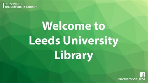 welcome to leeds university library youtube
