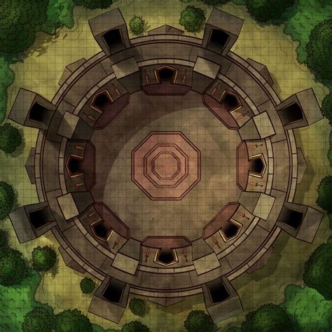 OC Art Coliseum Battlemap Battlemaps Dungeon Maps Tabletop Rpg