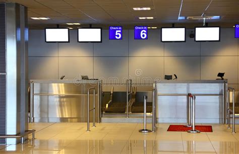 Modern Interior Of Airport Terminal Stock Photography