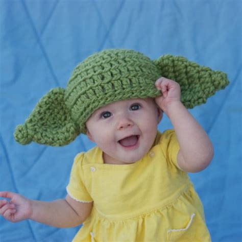 Yoda Hat Newborn To 6 Months Baby Yoda Hat Infant Yoda Hat Etsy