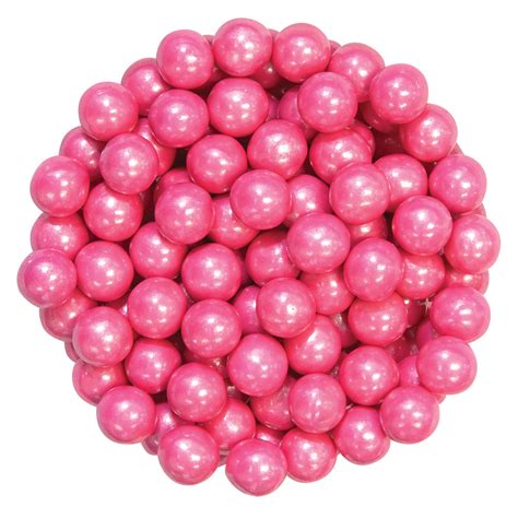 Sixlets Shimmer Bright Pink Nassau Candy