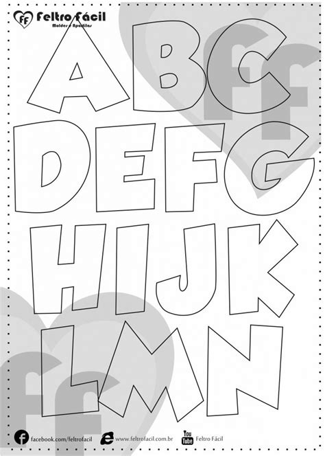 Feltro Fácil Moldes E Apostilas Alphabet Templates Alphabet Stickers