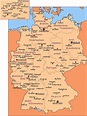 Größte Städte Deutschlands - Deutschlandkarte Großstädte