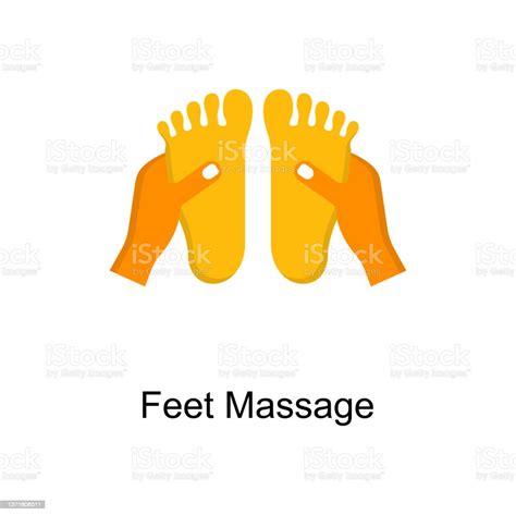 Feet Massage Vector Illustration In Flat Style Pediatrics Symbol In Eps File Stock Illustration