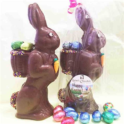 Decorated Standing Chocolate Bunnies