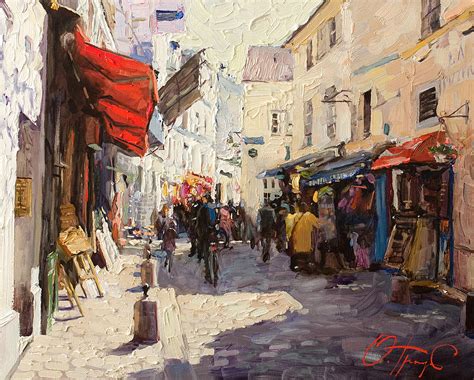 Sunny Montmartre Painting By Oleg Trofimoff Fine Art America
