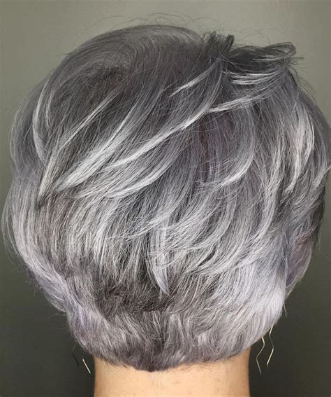 The hairstyle is gray but definitely stylish. 65 Gorgeous Gray Hair Styles | Hair styles, Silver grey ...
