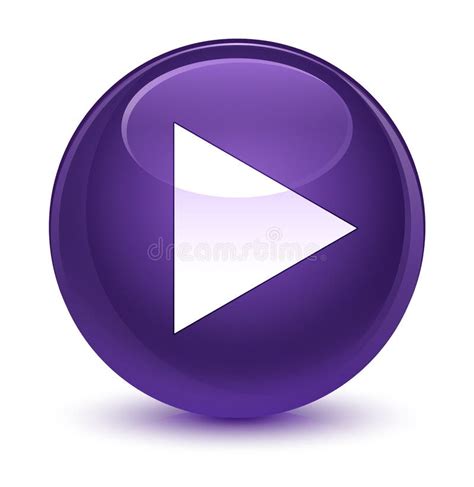 Play Icon Elegant Purple Diamond Button Stock Illustration