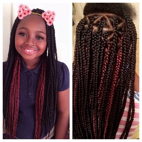 9 Unbelievable Box Braids Hairstyles For Kids Triangle Parts