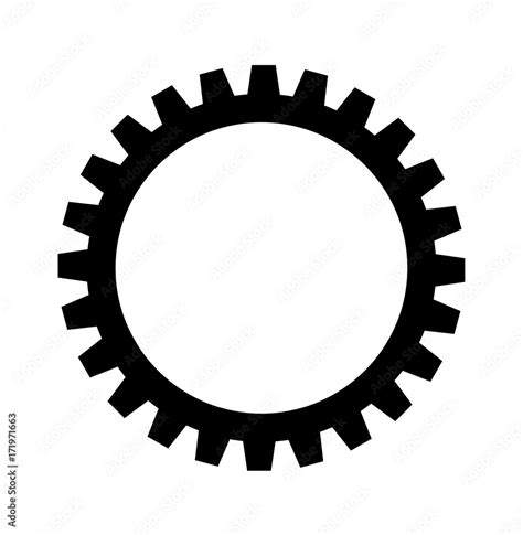 Cog Wheel Vector Gear Frame Stock Vector Adobe Stock