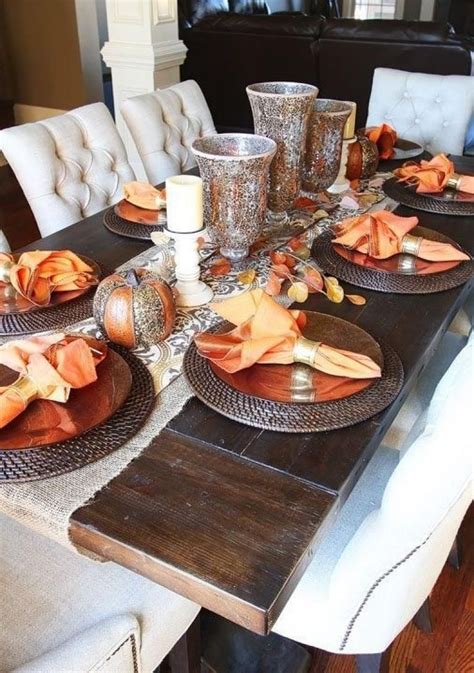 Fall Decor For Table Table Fall Decor Dining Room Decorations
