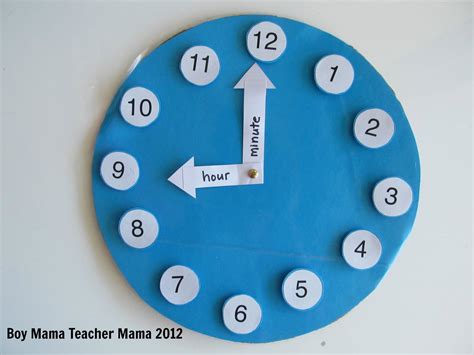 Teacher Mama A Homemade Teaching Clock Boy Mama Teacher Mama