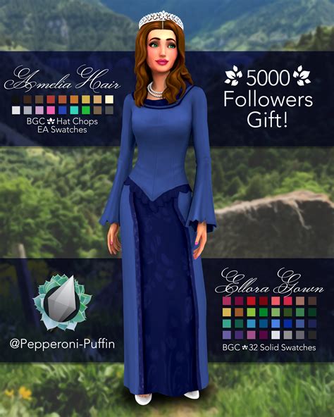 Sims 4 Stuff I Want 🤓 — Pepperoni Puffin Amelia Hair And Ellora Gown