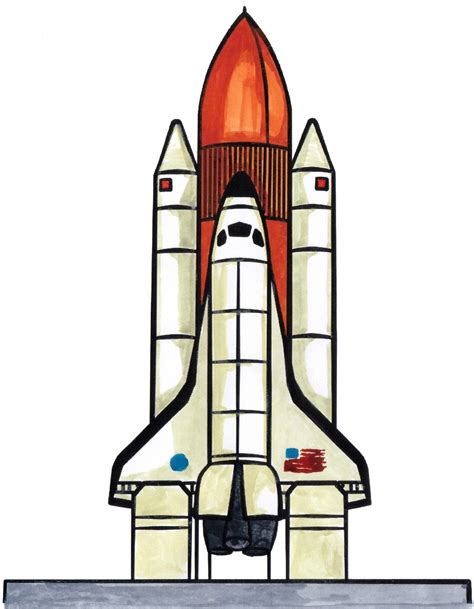 How To Draw A Space Ship Or A Space Shuttle Space Drawings