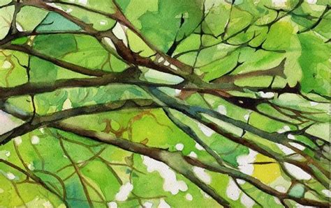 Giclee Print Tree Branches Landscape Abstract Painting Art