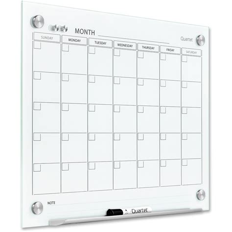 Quartet Infinity Glass Glass Dry Erase Calendar Board Wall Calendars