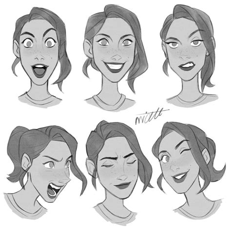 Facial Expressions By Miacat On Deviantart Cartoon Faces Expressions